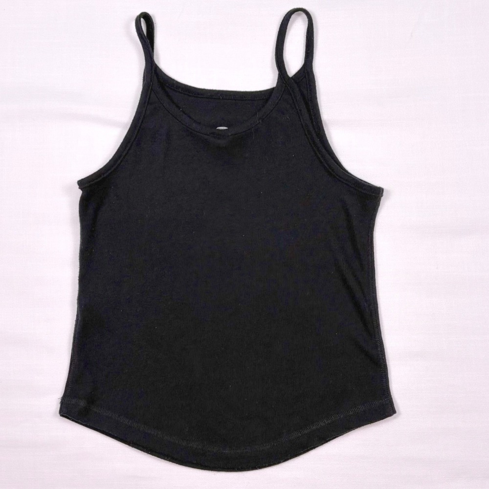 Intimately Free People Black Ribbed High Neck Tank Top Camisole S Fairy Boho